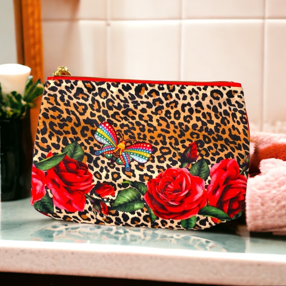 Estée Lauder Leopard Makeup Bag Butterfly Jewel